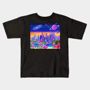 Cosmic City Oasis Kids T-Shirt